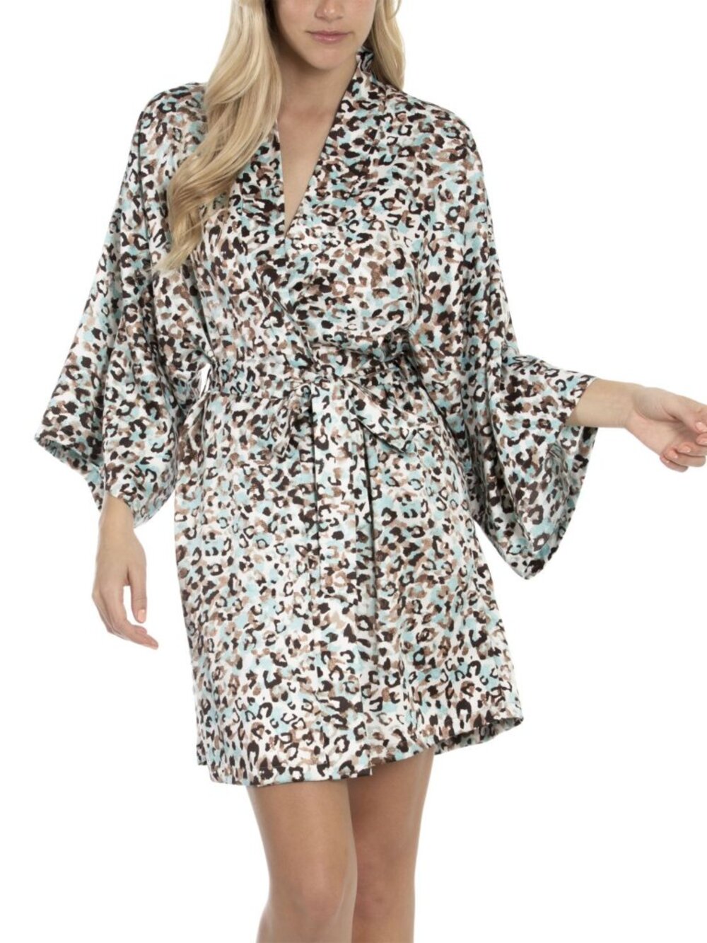 Midnight Bakery Womens Carmelita Animal Matte Satin Wrapper